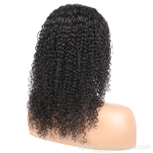 4X1 T Part Jerry Curl  Hd Lace Front Human Wigs For Women 10A Grade Brazilian Virgin Hair Pre Plucked with Baby Hair 14 In
